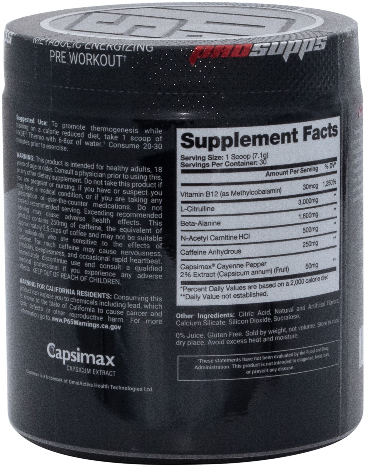 ProSupps Hyde Thermo Metabolic Boosting Pre Workout & Fat Burner 30srv
