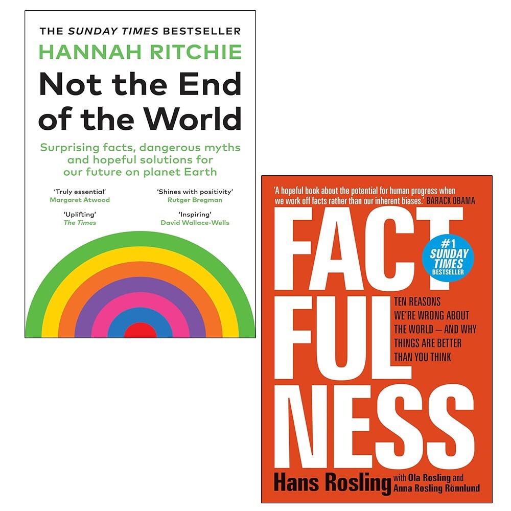 Not the End of the World Hannah Ritchie, Factfulness Hans Rosling 2 Books Set