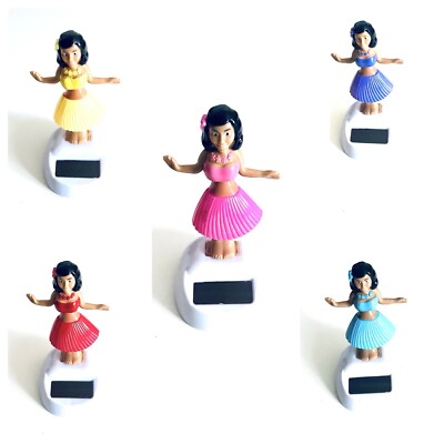 3x Solar Figur Bikini Dame Solarfigur Dekoration Wackelfigur Hula Girl Auto Rot
