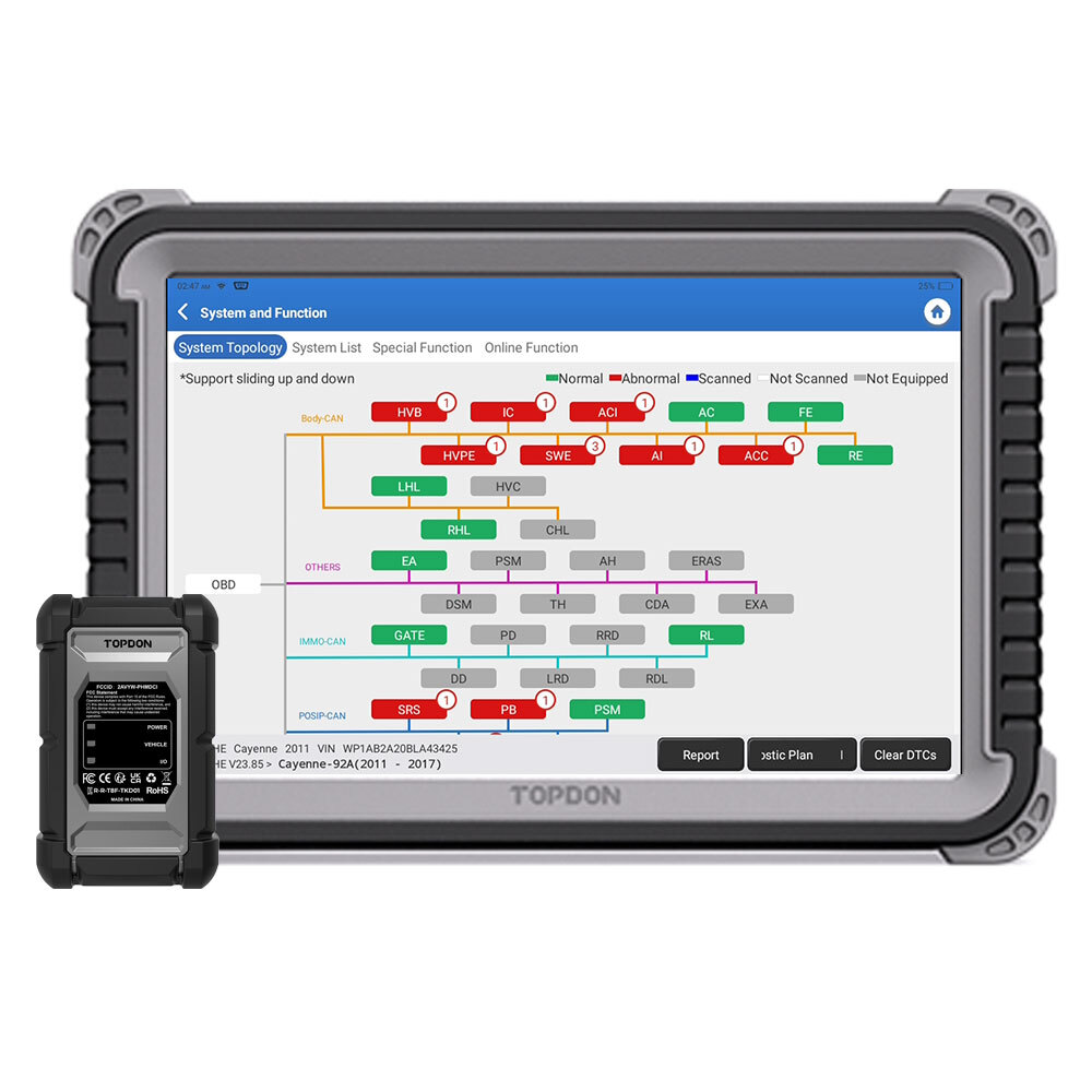 Topdon Phoenix Plus 2 Elite Car OBD2 Scanner Diagnostic Tool Online Coding TPMS-image
