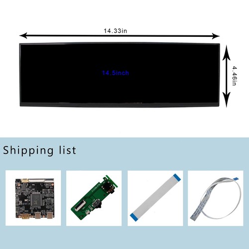 14.5" 2560x720 2K IPS Streteched Bar LCD Screen and HD Type C Controller Board - Picture 5 of 6
