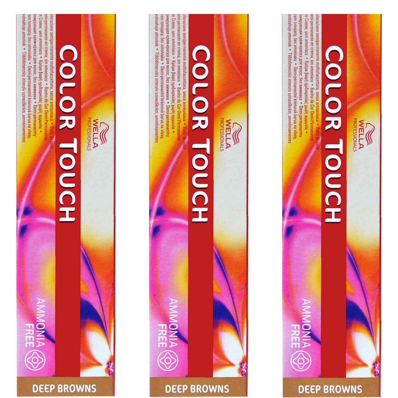 3x Wella Color Touch Ammoniakfreie Tönungscreme Nuancenauswahl 60ml
