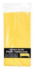 Yellow Plastic Table Cover Tablecloth Party Supplies Rectangular 54 X 108 Inches
