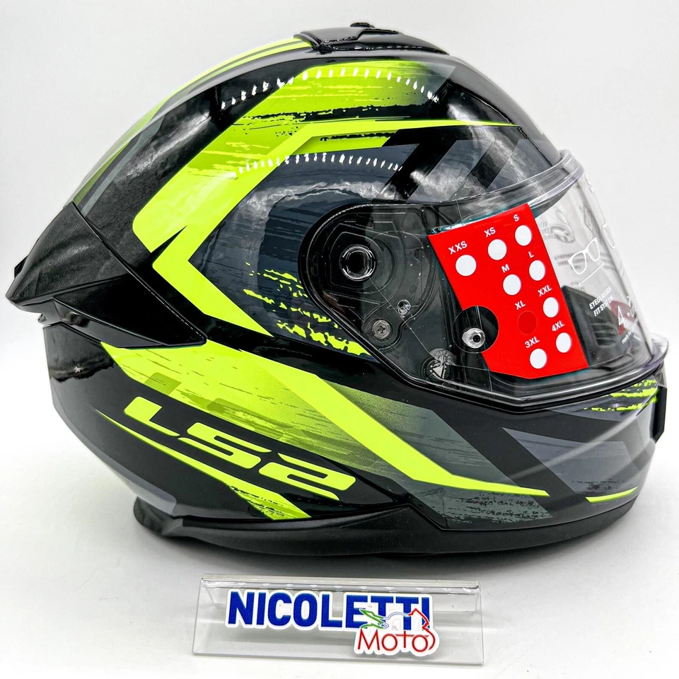 Casco Ls2 FF808 Stream II Fury Black H-V Yellow E2206 - Immagine 2 di 4