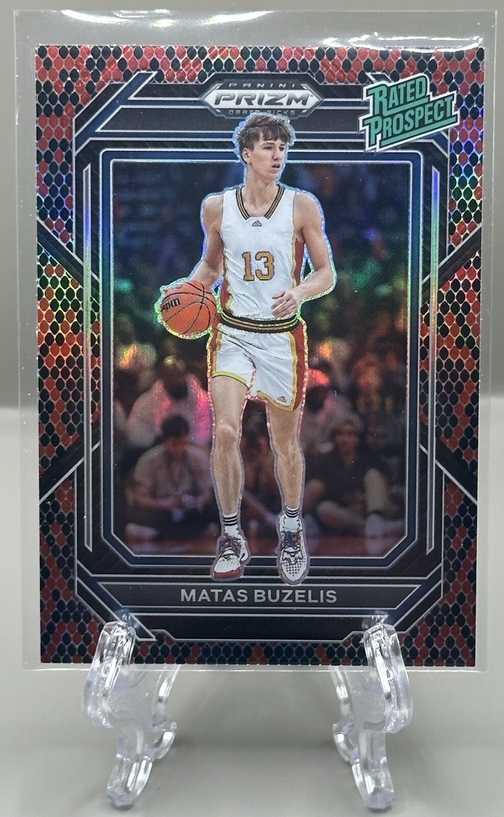 Matas Buzelis 2023 Panini Prizm Draft Picks #3 Snakeskin Venom Prizm SSP! Bulls