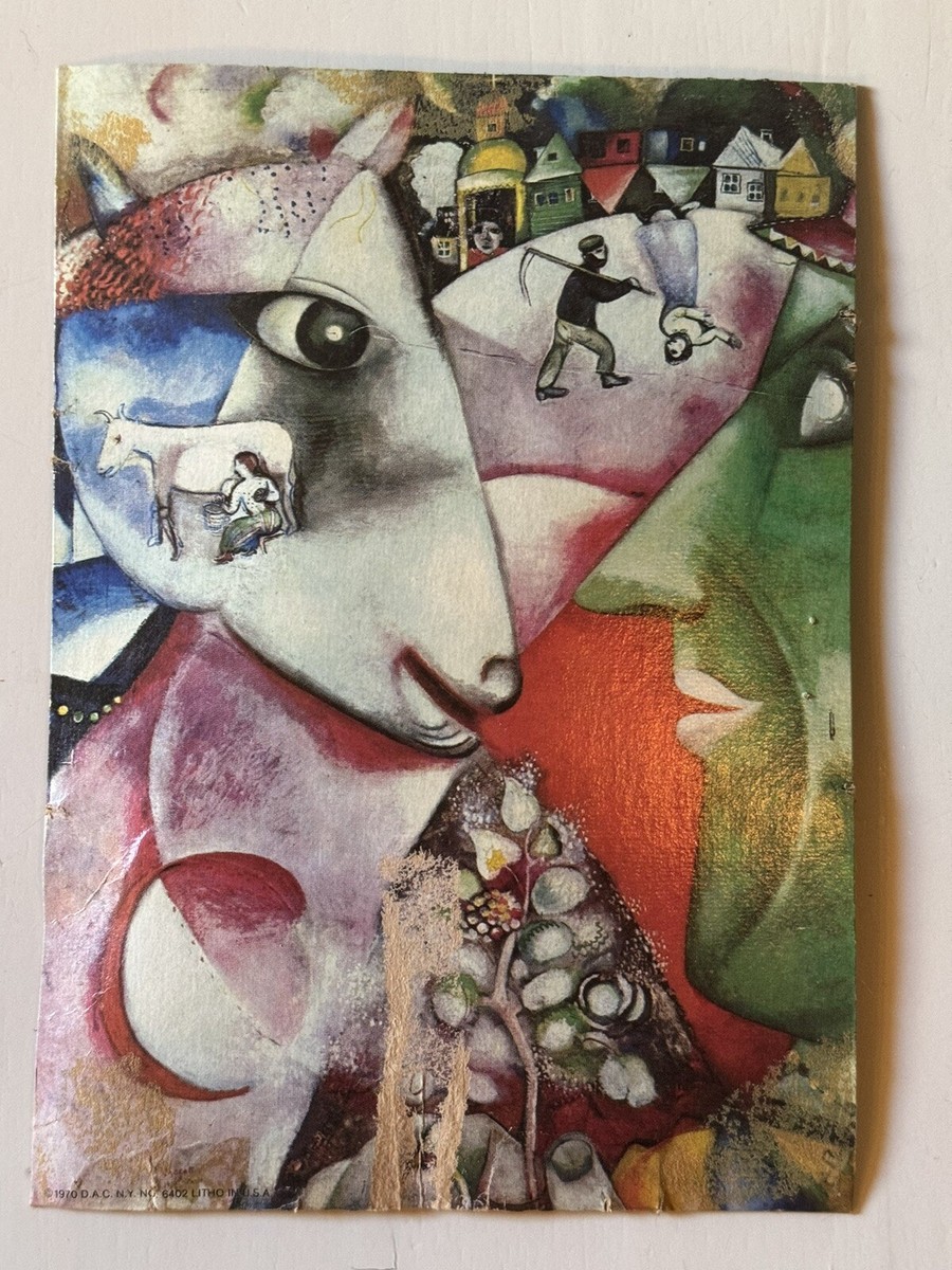 1970 Chagall Print D.A.C. NY 6402 Litho in the USA I AND THE
