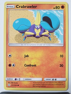 Crabrawler 121/236 - Cosmic Eclipse Sun Moon Pokemon Card - $2 Combined Shipping