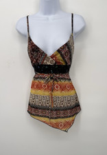 boho style mini dress sz. L multicolor came vintage Unbranded  coquette babydoll