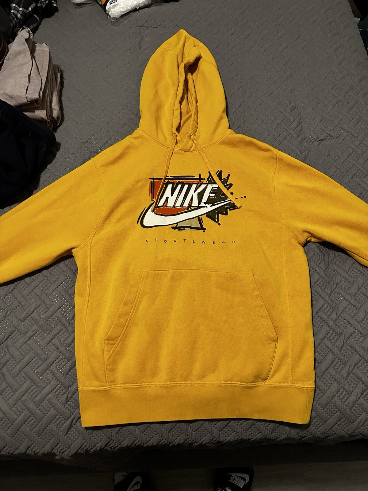 Men’s Yellow Nike Sportswear Hoodie - Size small