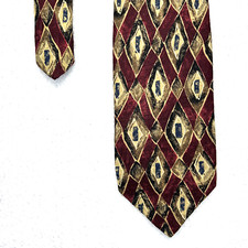Robert Talbott Nordstrom Red Blue Mens Necktie 3.5x58”Hand Sewn Silk Made In USA