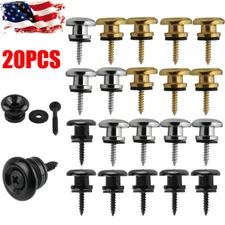 USA Guitar Strap Buttons Strap Locks Mushrooms Head End Pins Accessories 20PCS