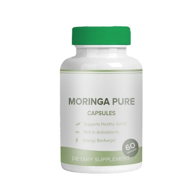 Organic Moringa Natural Green Superfood 100% Pure Leaf 60 Caps Lot V3