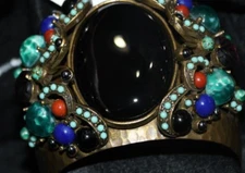 SWEET ROMANCE 6.5" 1920'S & TANG DYNASTY INSPIRED BUTTERFLY CUFF BRACELET 1A