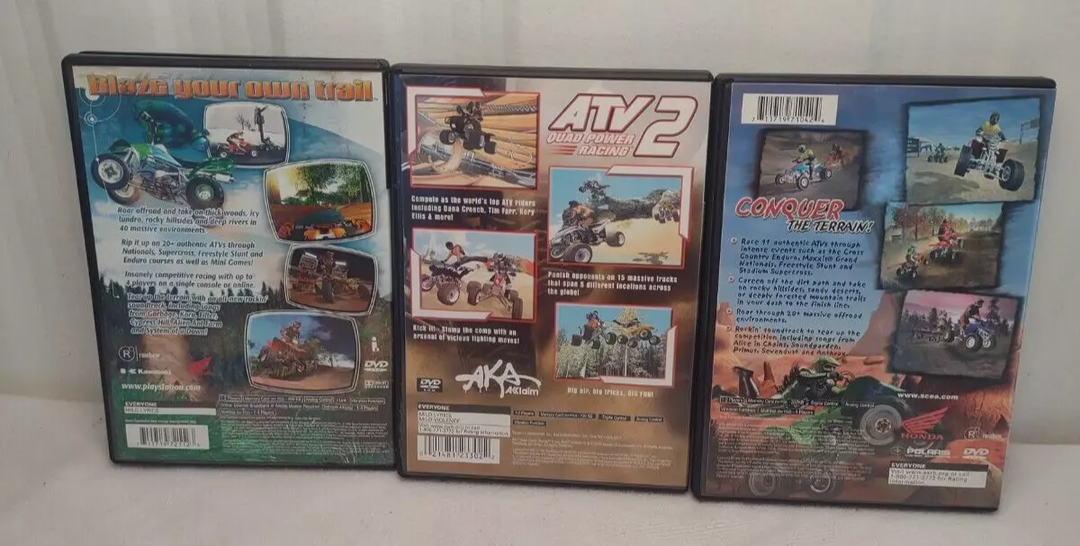 PS2 ATV Game Lot - Offroad Fury, Quad Power Racing 2, Motocross Mania, MX  Vs ATV