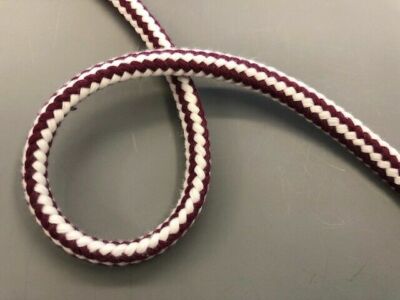 Kordel 8mm zweifarbig geflochten -Baumwollkordel- 1,95 /m Meterware