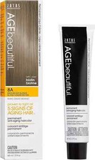 AGEbeautiful Permanent Liqui Creme Hair Color Dye 8A Medium Ash Blonde 60ml