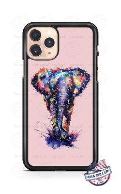 Elephant Watercolor Paint Personalized Phone Case For iPhone 14 Samsung Google