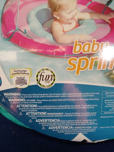 Swimways Baby Spring Float Sun Canopy 9-24 Months Pink (L) - Picture 5 of 8