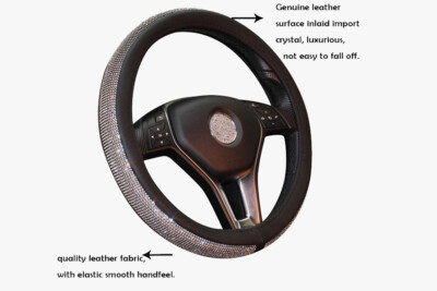 Famous Maker Crystal  Style Diamonds Steering Wheel Cover  #2734  Lots Of Bling!