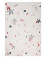 Teppich Baumwolle Weiß / Bunt 140X200 Cm Sternmuster FüR Kinder Modern Alpoud