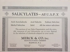Merck & Co Salicylates Rahway NJ Manufacturing Chemists Vintage Print Ad 1931