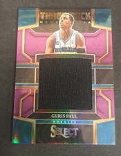 2022-23 Panini Select Chris Paul Throwback Memorabilia Purple Prizm /99 TM-CP