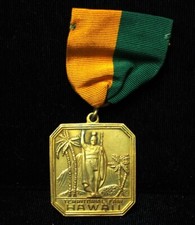 Antique Hawaii Territorial Fair Medal - Superb Condition w/ Pin