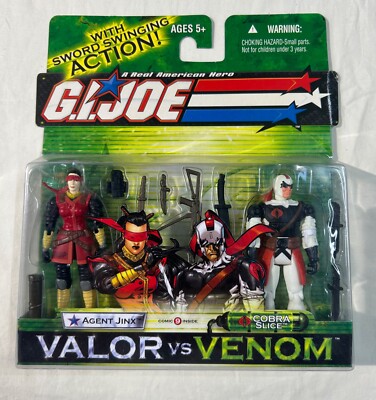 G.I. Joe VALOR vs VENOM Agent Jinx & Cobra Slice 2-Pack Hasbro 2004 NEW MOC NIB