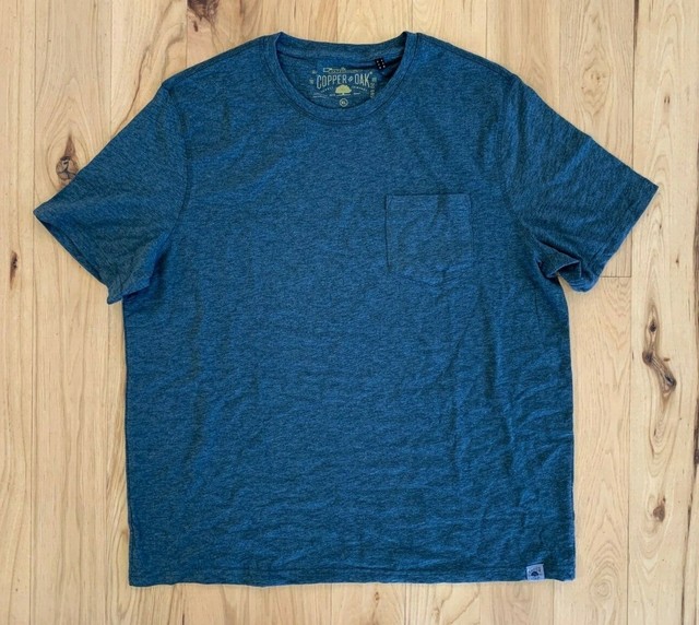 COPPER & OAK Men's Gray Short Sleeve Crew Neck Chest Pocket TShirt Sz