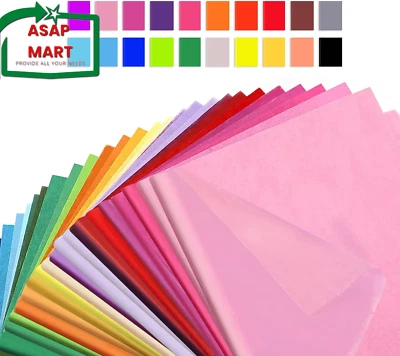 YE GIVING Multicolored Tissue Paper 20"X26" 100 Pack, 25 Colors, Art Tissue for Gifts, Gam