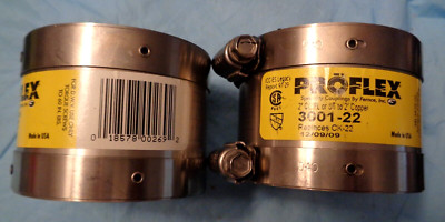 Proflex Flexible Coupling 2'' Cast Iron Plastic and Steel to 2'' Copper # 3001-22