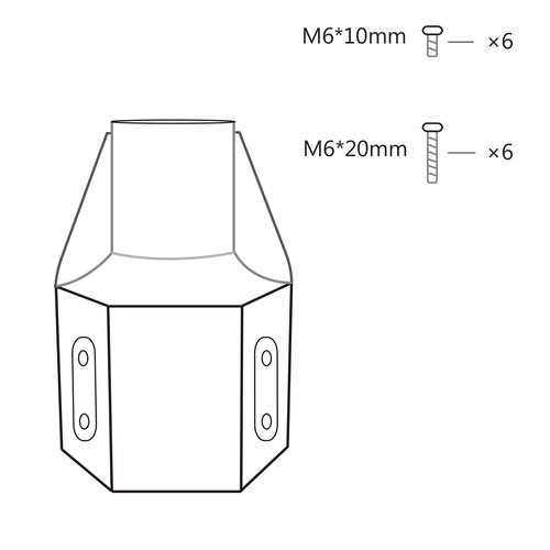 Starlink Pipe Adapter, Starlink pole mount, Available for Starlink V2 pipe ad... - Afbeelding 5 van 7