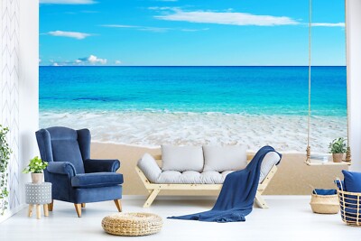 3D Ocean Sandy Beach G712 Wallpaper Wall Murals Removable Self-adhesive Coco
