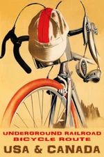 Underground Railroad Bicycle Route Bike Cycling Vintage Poster Repro FREE S/H
