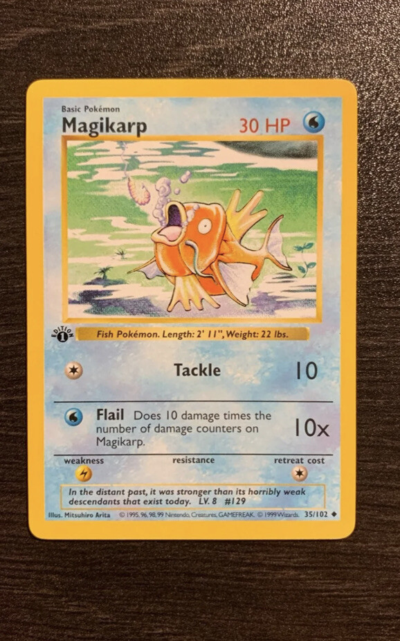 英語版初期　Magikarp 1st Edition shadowless 英語版初期 Magikarp 1st Edition shadowless First Edition