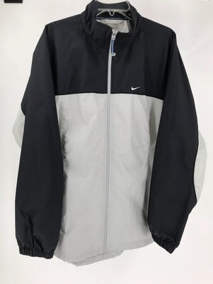 Nike Mens Large Windbreaker Jacket Dark & Light Gray Full Zip RN#56323 Spell Out | eBay