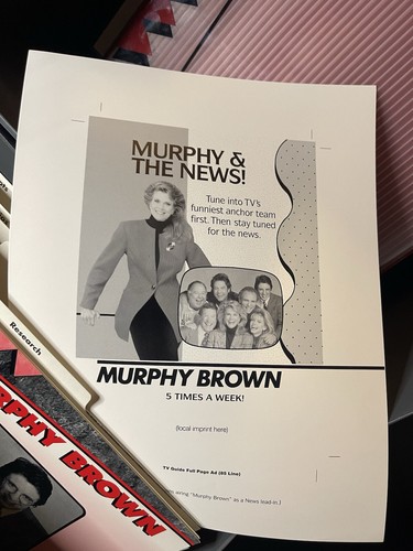 Warner Bros Murphy Brown Television Show Promo TV Set Season 1 Pilot Launch Rare - Picture 12 of 24