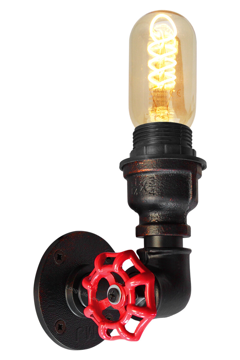 Vintage Industrial Rustic Up / Down Wall Light Metal Valve Waterpipe Lamp M0165
