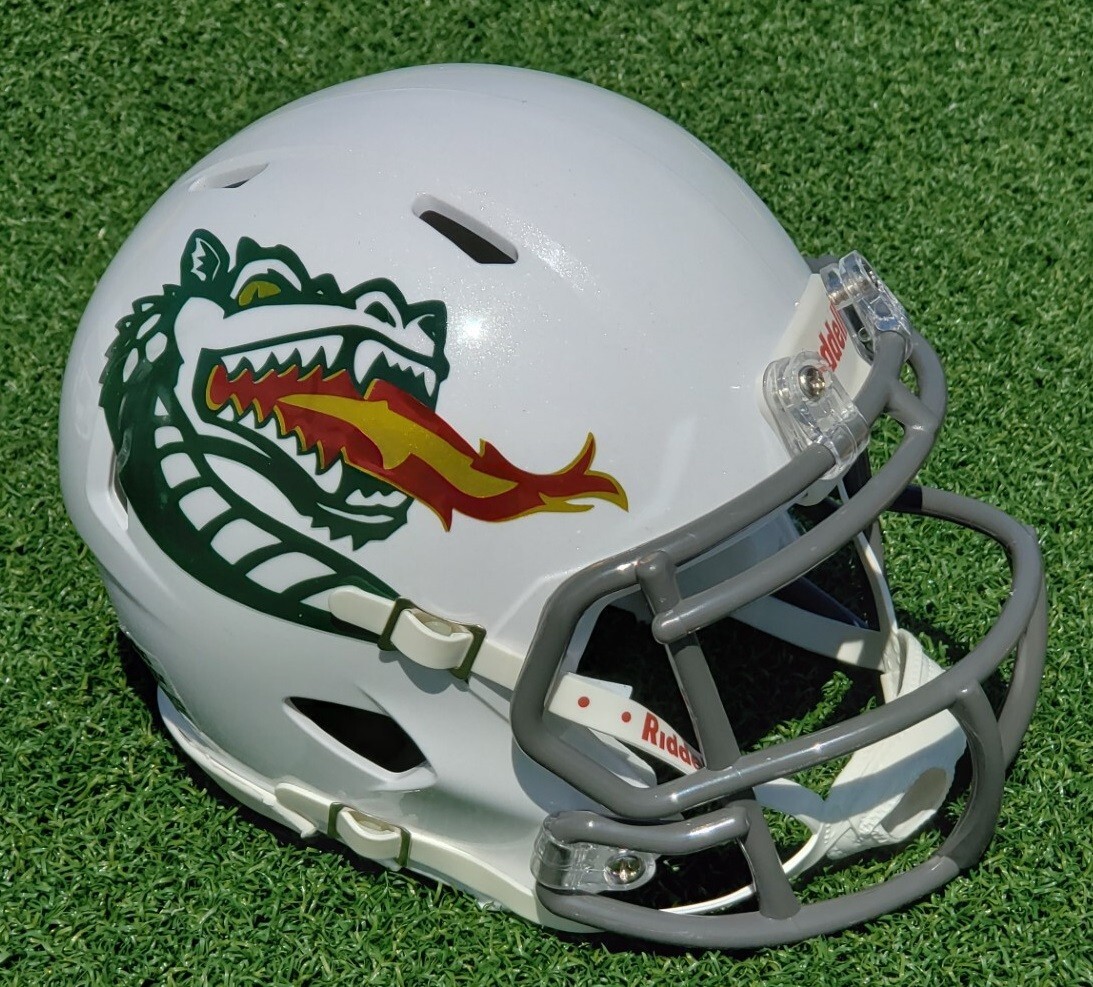 UAB BLAZERS WHITE FOOTBALL MINI HELMET CHROME DETAILS OTHERS