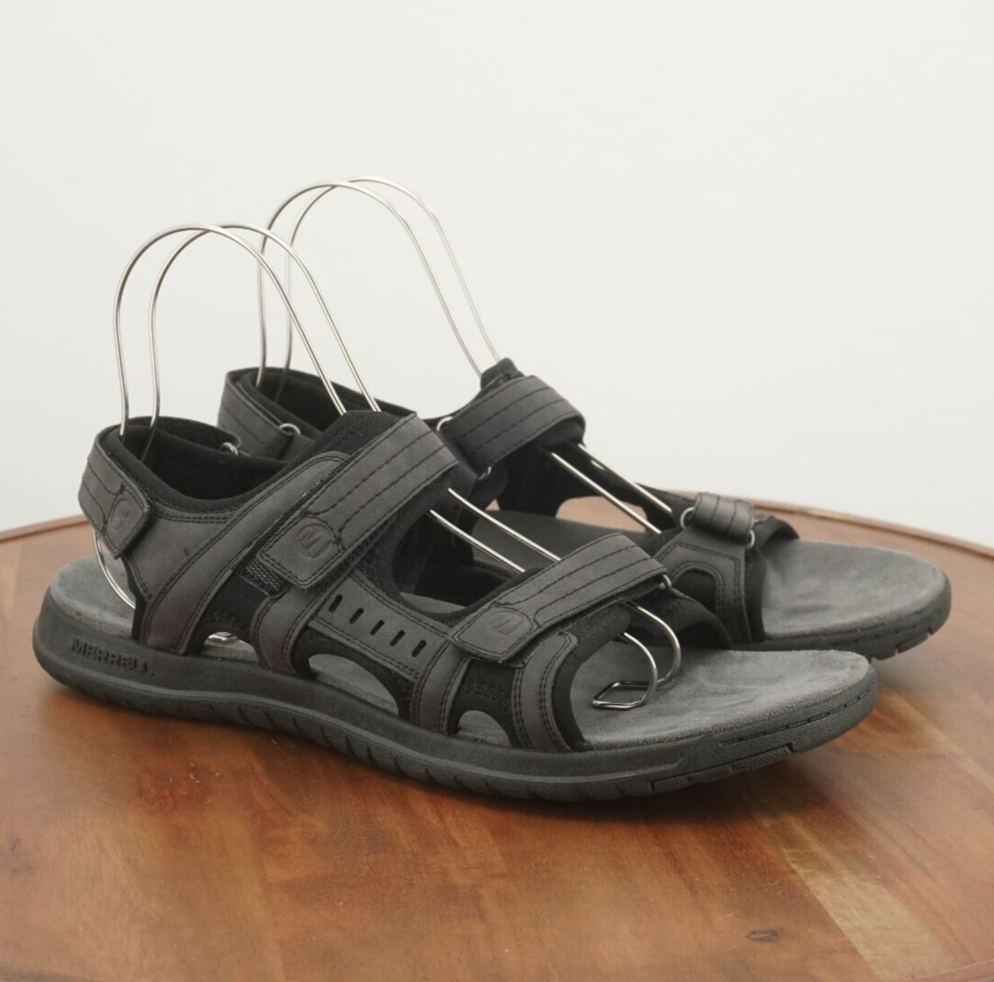 Merrell Sandali Uomo Veron Convertibili Passeggio Trail Nero Grigio Sintetico Tg 13