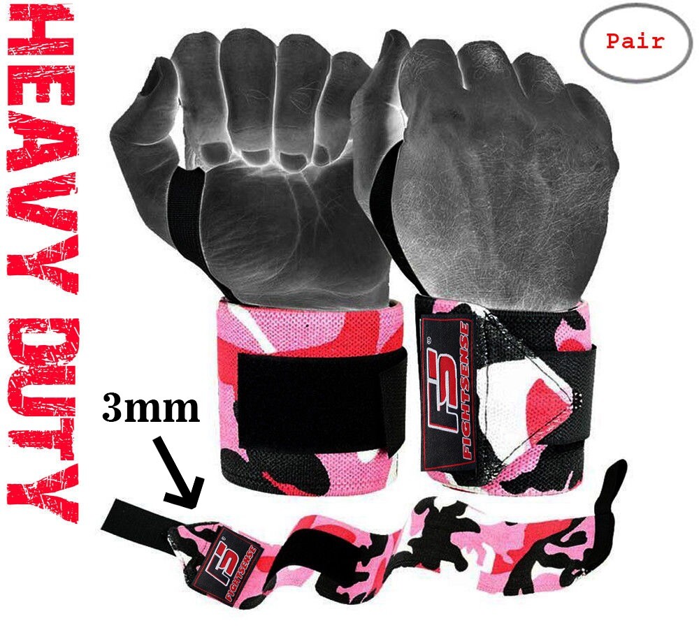 Wrist Wraps LIFTING STRAPS for POWER LIFTING Support CROSSFIT Gym WEIGHT LIFTING