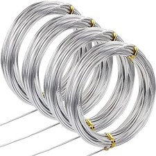 14 Gauge Aluminum Wire 131.2 Feet Silver Aluminum Wire 2mm Craft Armature Wir...