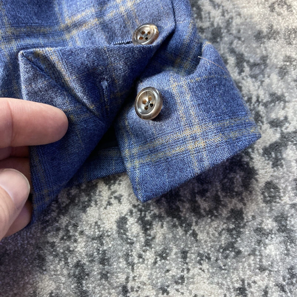 Holland & Sherry Seville Row Bespoke Men’s Flannel Blazer Jacket Sport Coat 44R - Image 3 of 4