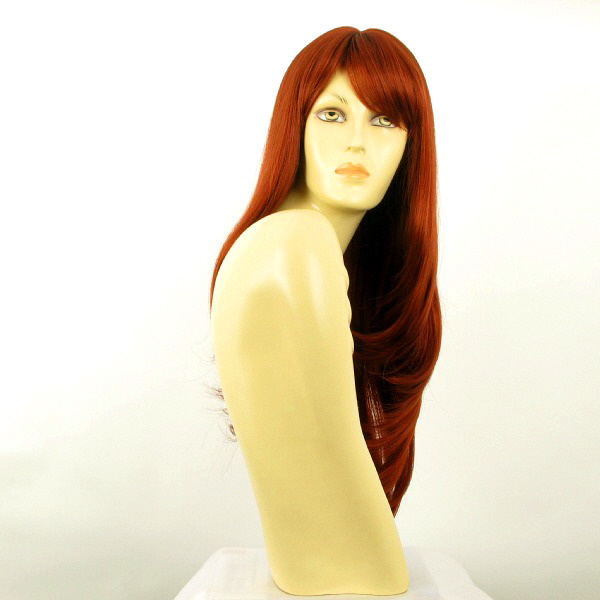 Perruque longue rousse Wendy 350 en fibre thermorésistante