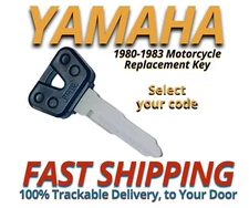 Yamaha Motorcycle Keys 1980-1983 Replacement Key Cut to Code A14434-A24421