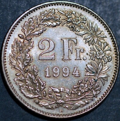 Switzerland 2 Francs 1994 B KM# 21a.3 | eBay