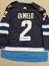BECKETT COA DYLAN DEMELO Signed Autographed Winnipeg Jets Hockey Jersey 