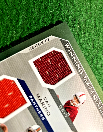 2013 Upper Deck SP #’ed 84/99 Trios Material Dan Marino Jim Kelly John Elway NFL - Picture 6 of 14