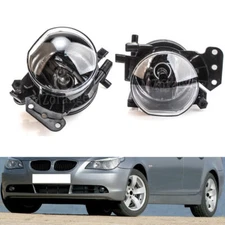 Pair Front Bumper Fog Light Lamp w/Bulbs For BMW E60 E61 E63 E46 X3 325i 525i