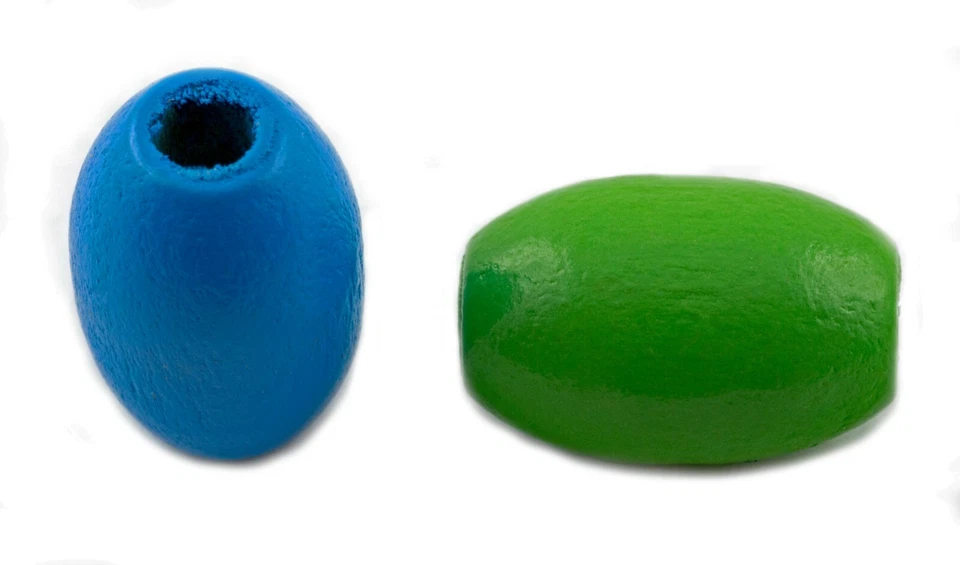 25 Stück bunte Holzperlen Bastelholz Großlochperlen DIY Schmuck, 17mm - FK00911 - Bild 3 von 3